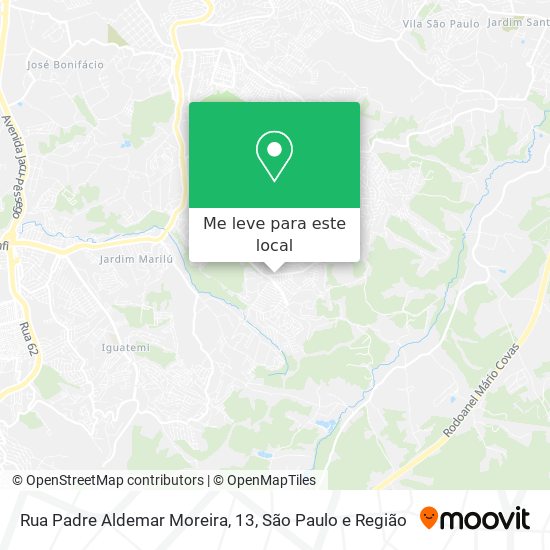 Rua Padre Aldemar Moreira, 13 mapa