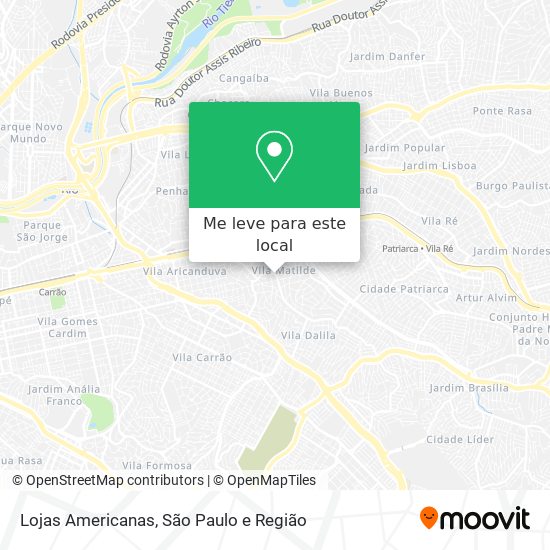 Lojas Americanas mapa