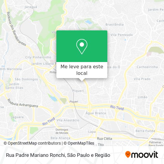 Rua Padre Mariano Ronchi mapa