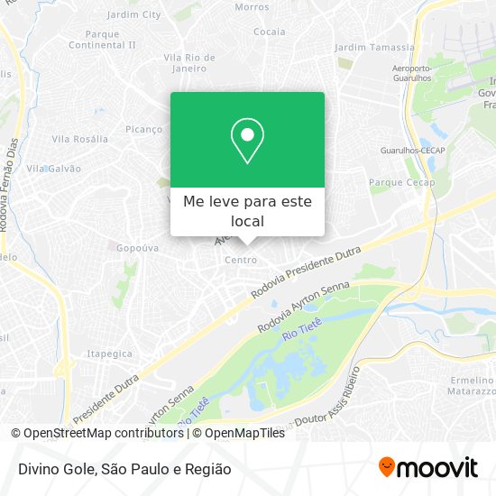 Divino Gole mapa