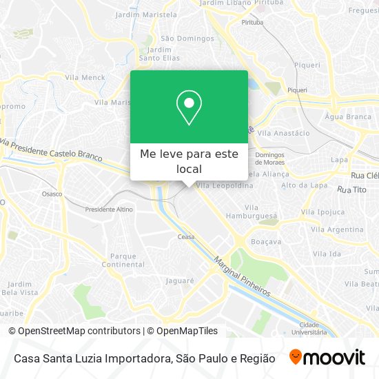 Casa Santa Luzia Importadora mapa