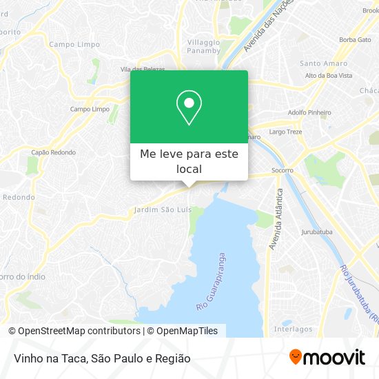 Vinho na Taca mapa