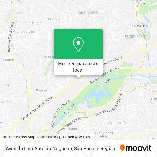 Avenida Lino Antônio Nogueira mapa