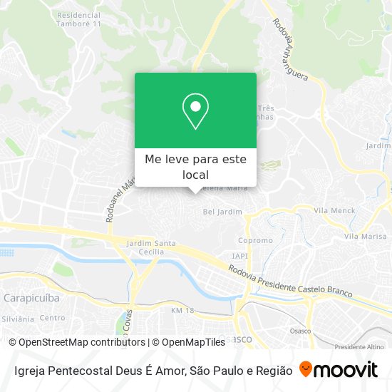 Igreja Pentecostal Deus É Amor mapa