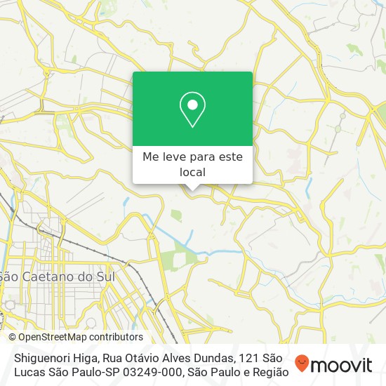 Shiguenori Higa, Rua Otávio Alves Dundas, 121 São Lucas São Paulo-SP 03249-000 mapa