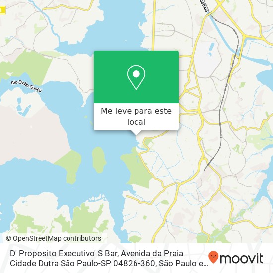 D' Proposito Executivo' S Bar, Avenida da Praia Cidade Dutra São Paulo-SP 04826-360 mapa