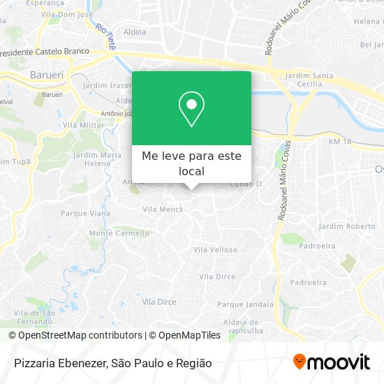 Pizzaria Ebenezer mapa