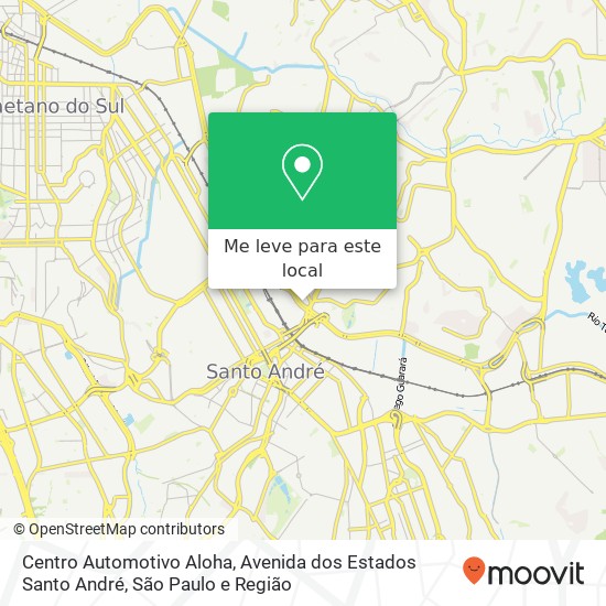 Centro Automotivo Aloha, Avenida dos Estados Santo André mapa