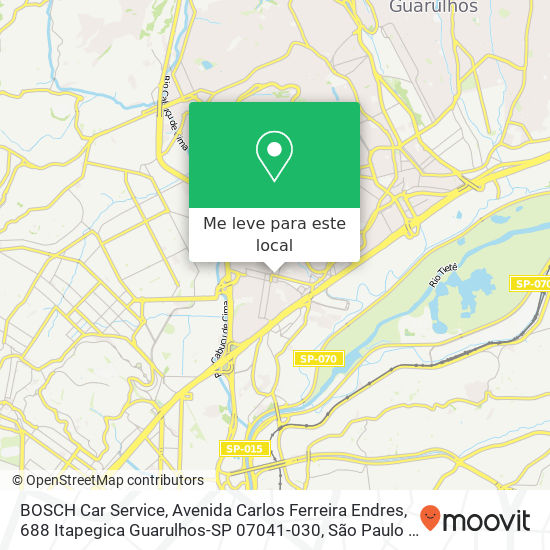 BOSCH Car Service, Avenida Carlos Ferreira Endres, 688 Itapegica Guarulhos-SP 07041-030 mapa