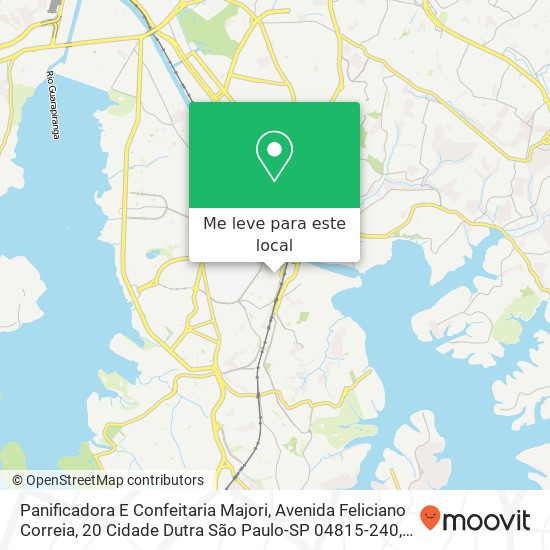 Panificadora E Confeitaria Majori, Avenida Feliciano Correia, 20 Cidade Dutra São Paulo-SP 04815-240 mapa