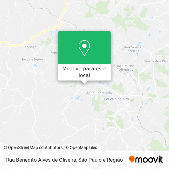 Rua Benedito Alves de Oliveira mapa