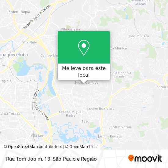 Rua Tom Jobim, 13 mapa