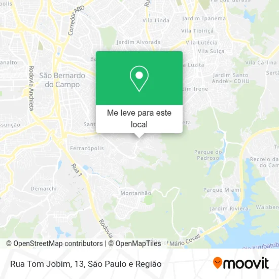 Rua Tom Jobim, 13 mapa