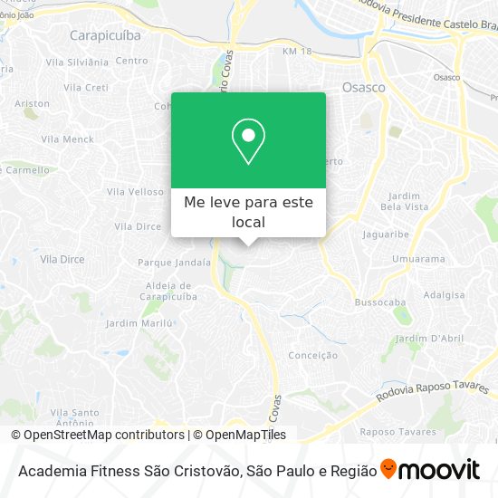 Academia Fitness São Cristovão mapa