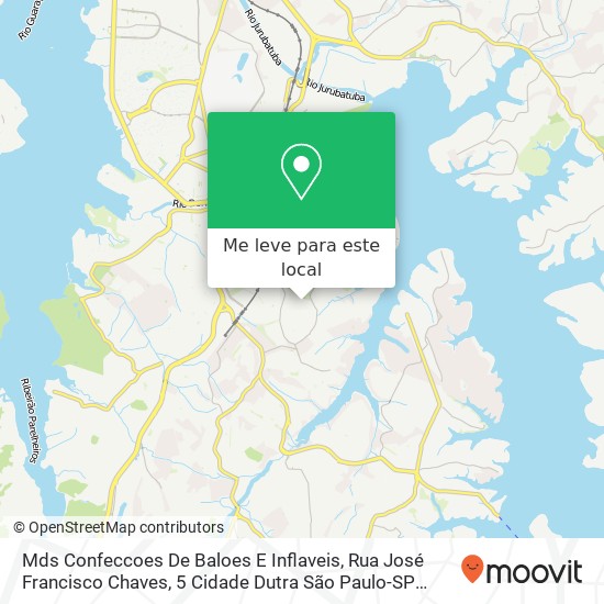 Mds Confeccoes De Baloes E Inflaveis, Rua José Francisco Chaves, 5 Cidade Dutra São Paulo-SP 04814-450 mapa