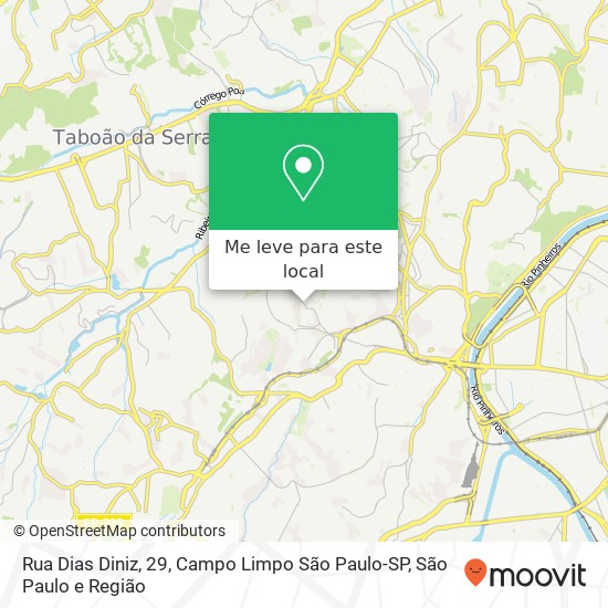 Rua Dias Diniz, 29, Campo Limpo São Paulo-SP mapa