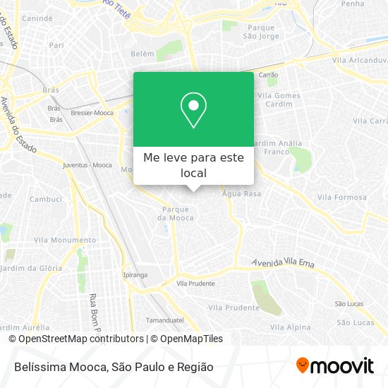 Belíssima Mooca mapa