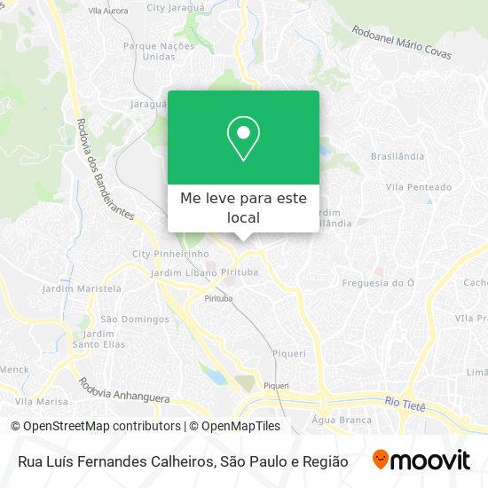 Rua Luís Fernandes Calheiros mapa