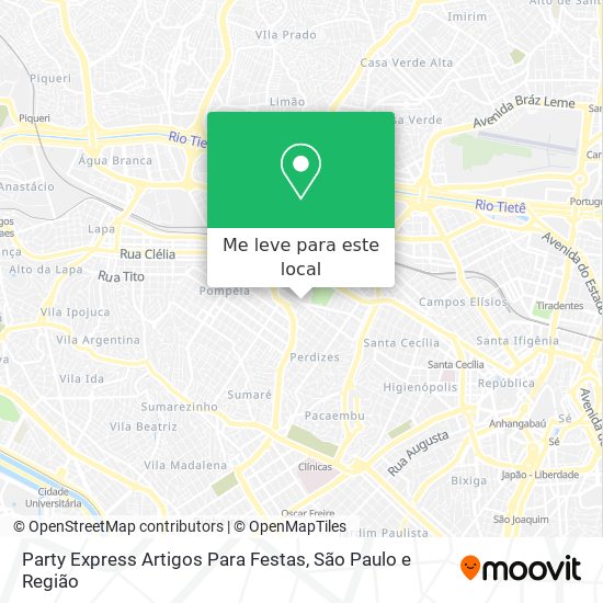 Party Express Artigos Para Festas mapa