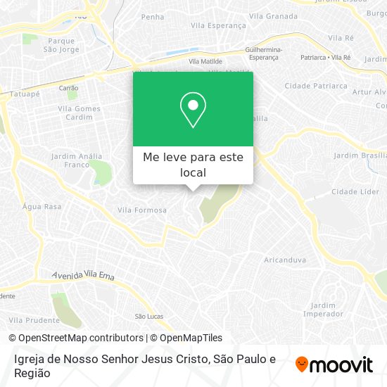 Igreja de Nosso Senhor Jesus Cristo mapa
