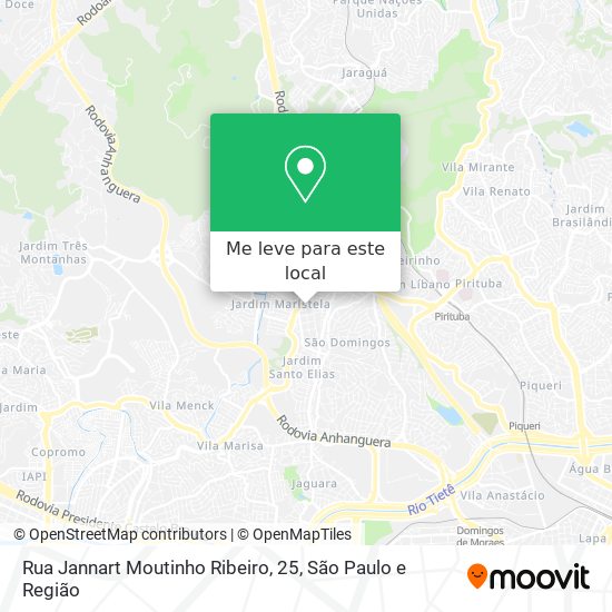 Rua Jannart Moutinho Ribeiro, 25 mapa