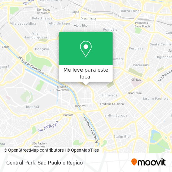 Central Park mapa