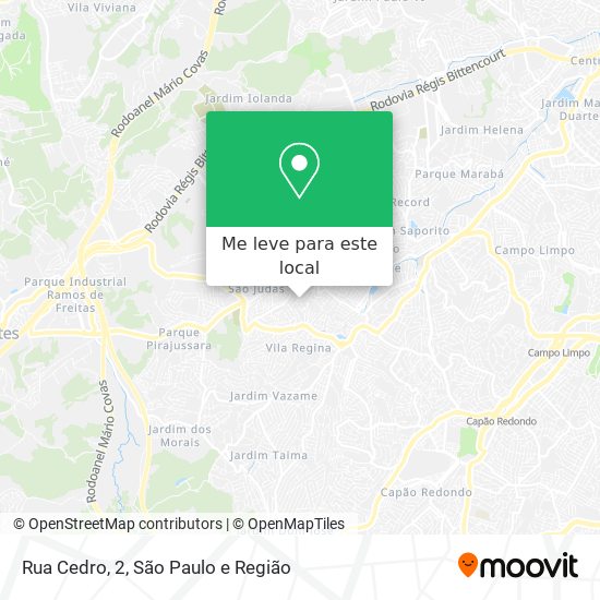 Rua Cedro, 2 mapa