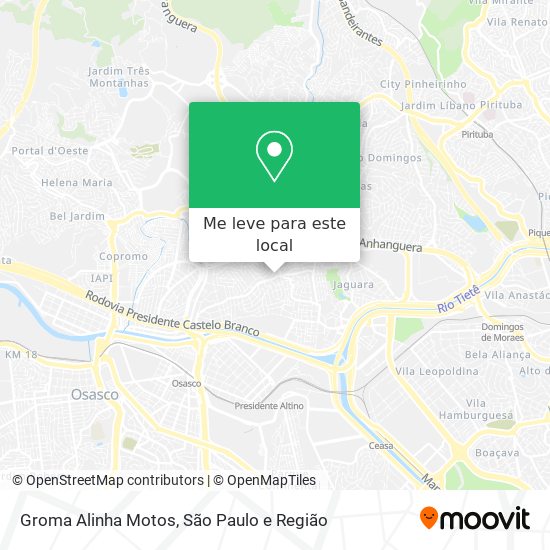 Groma Alinha Motos mapa