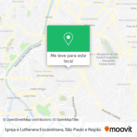 Igreja e Lutherana Escandinava mapa