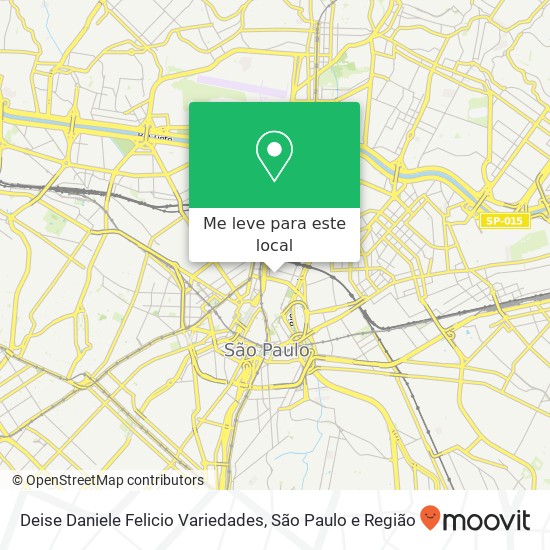 Deise Daniele Felicio Variedades, Rua Vinte e Cinco de Março, 1220 Sé São Paulo-SP 01021-200 mapa