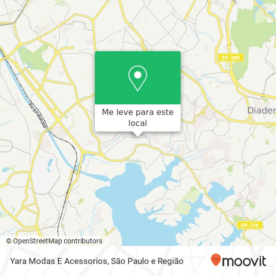 Yara Modas E Acessorios, Rua Pontes de Moraes, 63 Pedreira São Paulo-SP 04468-080 mapa