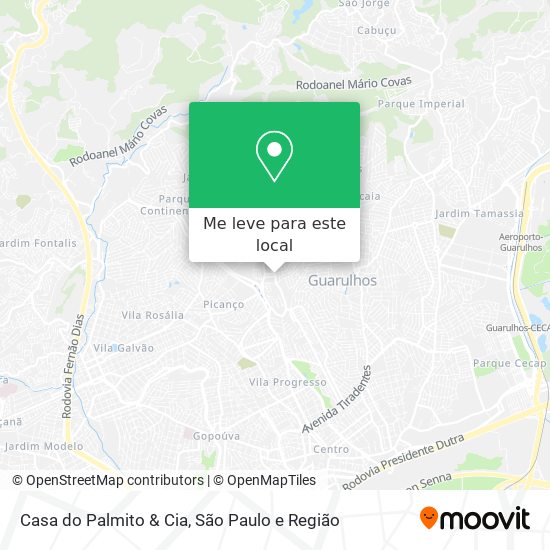 Casa do Palmito & Cia mapa