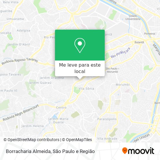 Borracharia Almeida mapa