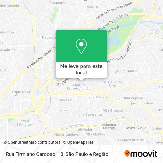 Rua Firmiano Cardoso, 18 mapa