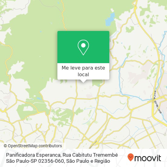 Panificadora Esperanca, Rua Cabitutu Tremembé São Paulo-SP 02356-060 mapa