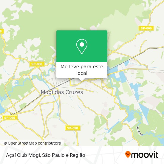 Açaí Club Mogi mapa