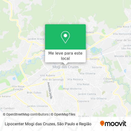Lipocenter Mogi das Cruzes mapa