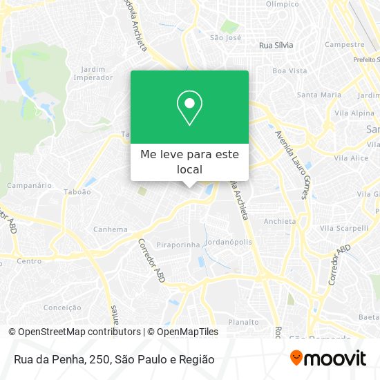 Rua da Penha, 250 mapa