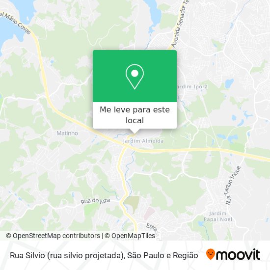 Rua Silvio (rua silvio projetada) mapa