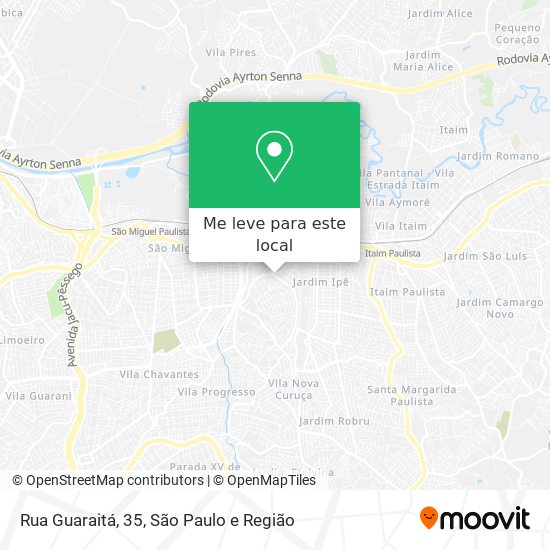 Rua Guaraitá, 35 mapa