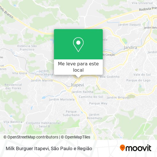 Milk Burguer Itapevi mapa