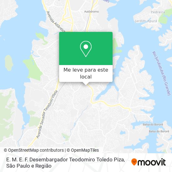 E. M. E. F. Desembargador Teodomiro Toledo Piza mapa