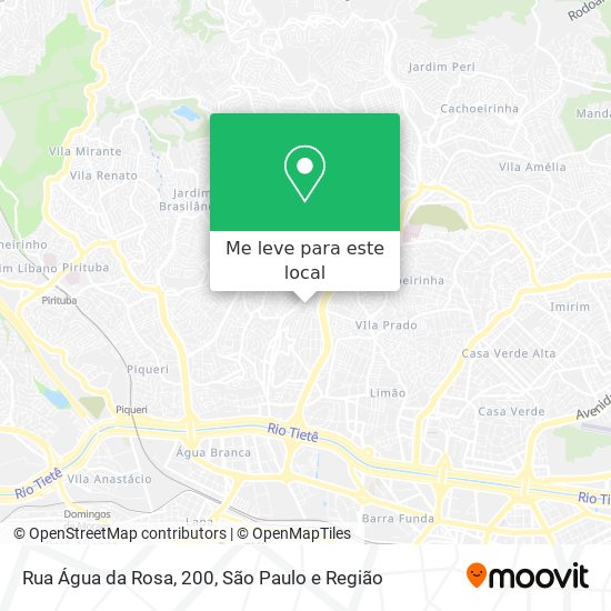 Rua Água da Rosa, 200 mapa