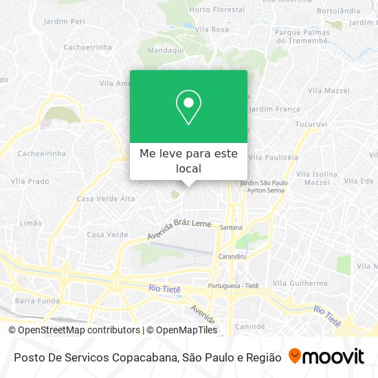 Posto De Servicos Copacabana mapa