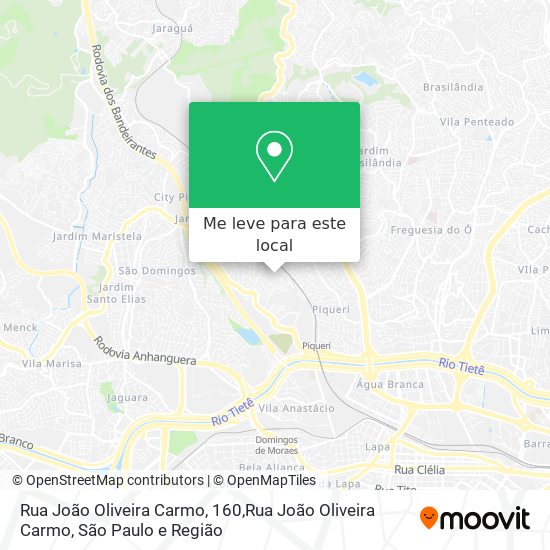 Rua João Oliveira Carmo, 160,Rua João Oliveira Carmo mapa