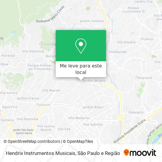 Hendrix Instrumentos Musicais mapa