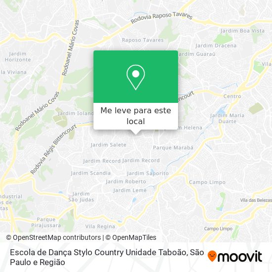 Escola de Dança Stylo Country Unidade Taboão mapa