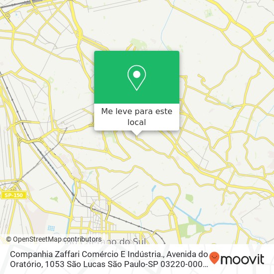 Companhia Zaffari Comércio E Indústria., Avenida do Oratório, 1053 São Lucas São Paulo-SP 03220-000 mapa