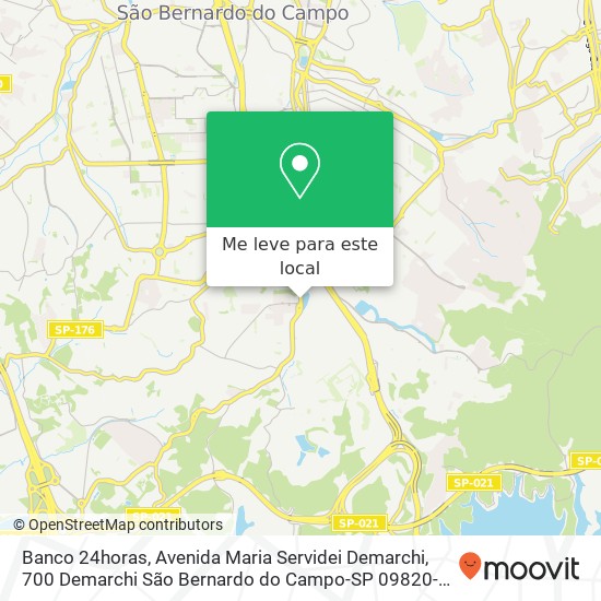 Banco 24horas, Avenida Maria Servidei Demarchi, 700 Demarchi São Bernardo do Campo-SP 09820-000 mapa