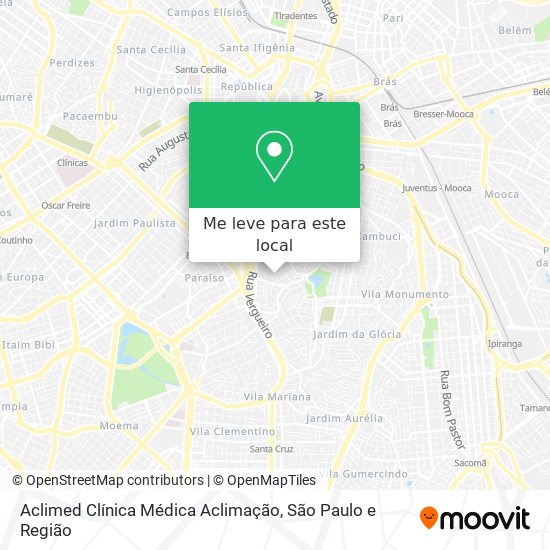 Aclimed Clínica Médica Aclimação mapa